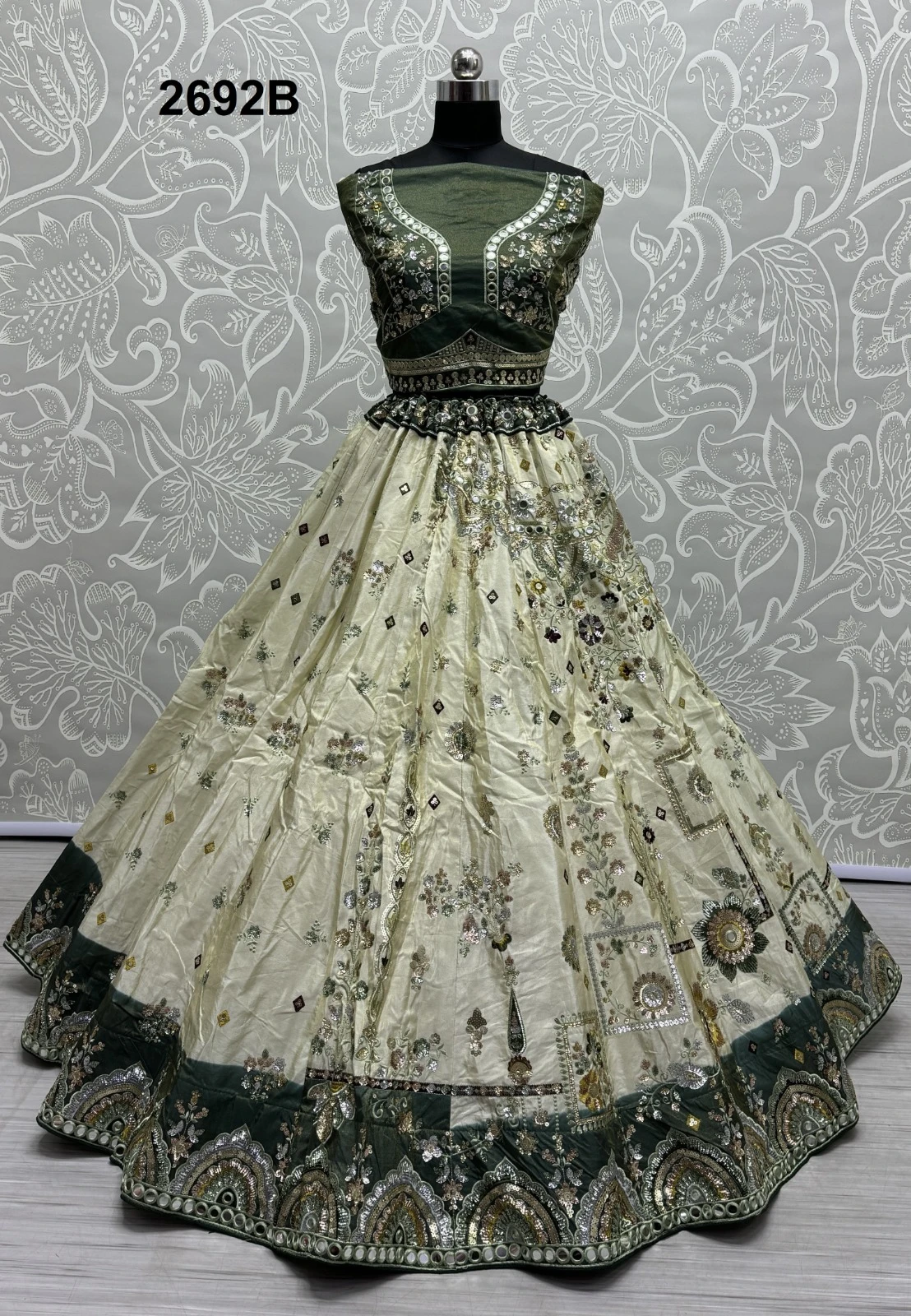 Anjani Art 2692A & 2692B Heavy Pure Viscose Wholesale Lehenga Catalog — Wholesale Lehenga, MPA wholesale from Surat - Gallery Image 3